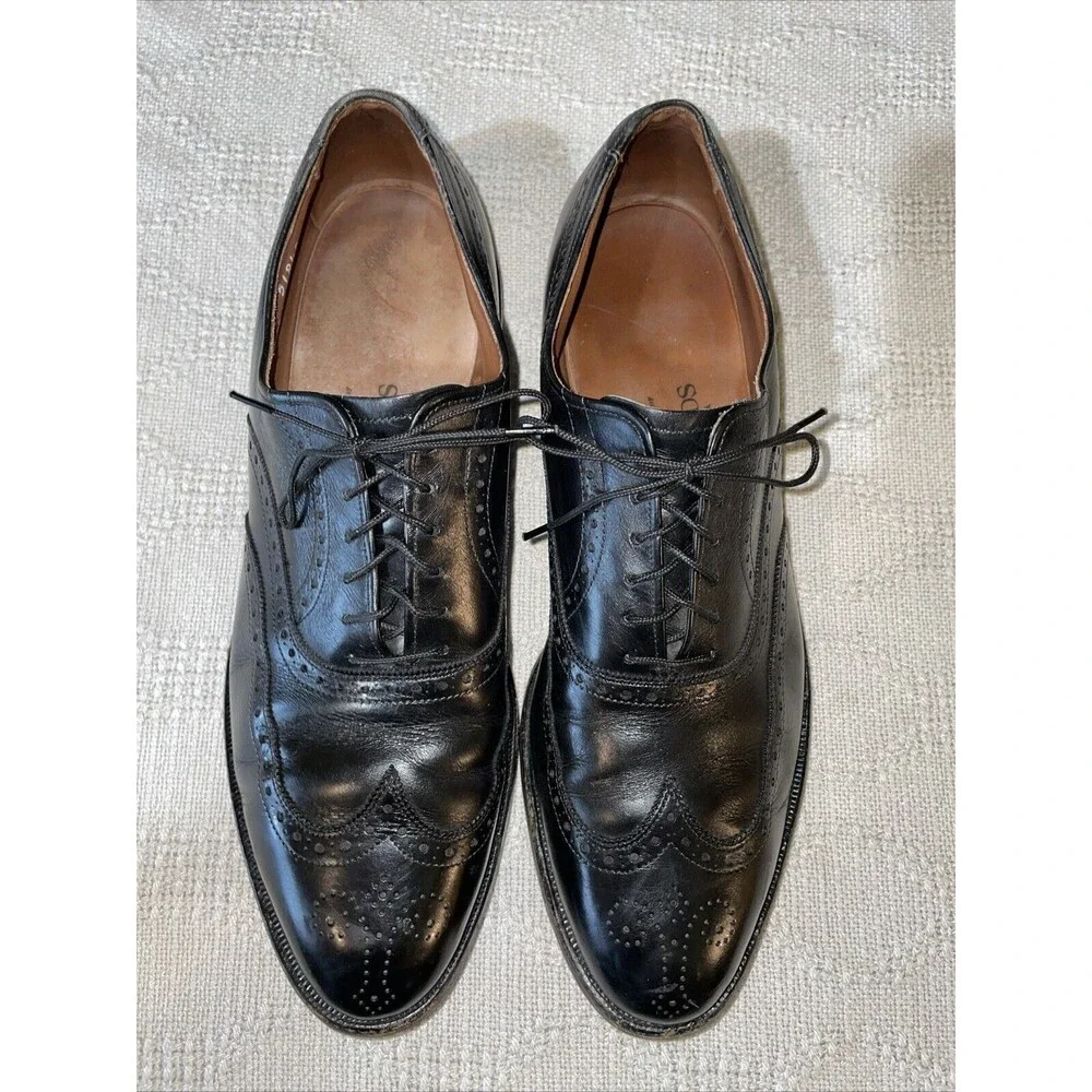 Allen Edmonds Chester Men’s Wingtip Dress Shoes Sz 9.5 C Black Leather Business